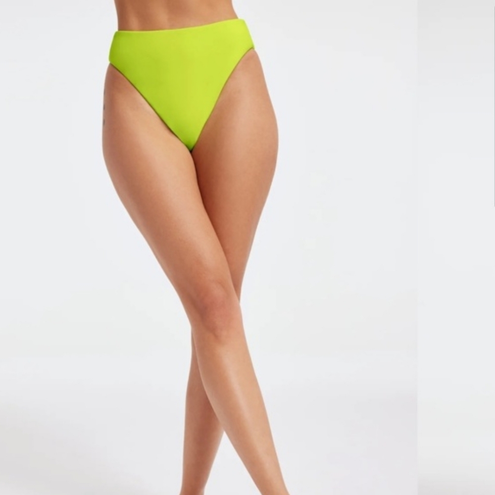 Good American Good Waist Bikini Bottom High-Rise High-Cut